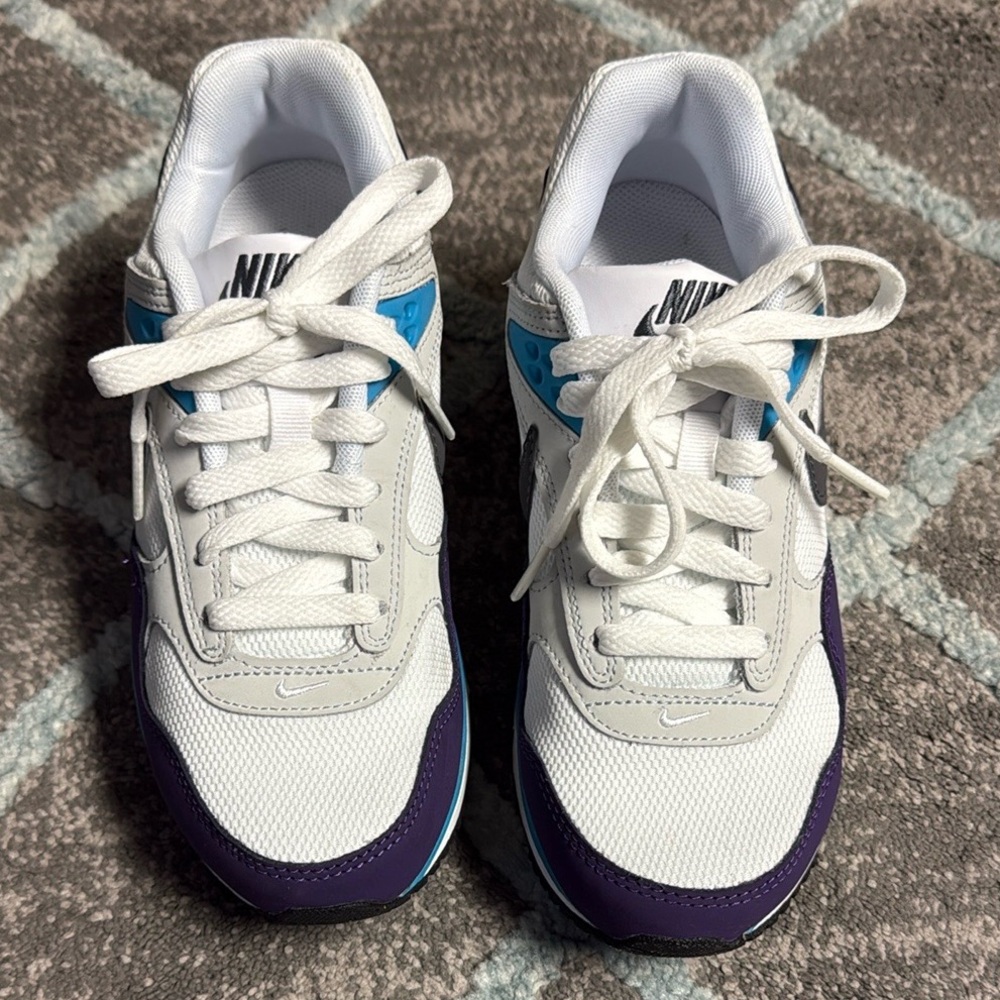 Nike Air Max Correlate Sneakers, White/Purple/Teal, Size 6